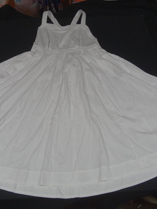 J. Crew Dresses & Skirts - J.CREW WHITE COTTON POPLIN CROSS BACK APRON MAXI DRESS WOMEN'S SIZE 18 L946